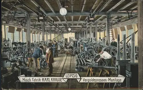 Leipzig Maschinenfabrik Karl Krause Vergoldepressen 