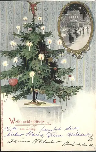 Leipzig Weihnachtsgruesse Tannenbaum