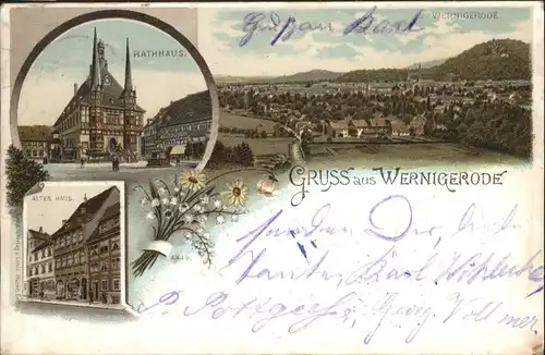 wx44654 Wernigerode Harz Rathaus Kategorie. Wernigerode Alte Ansichtskarten