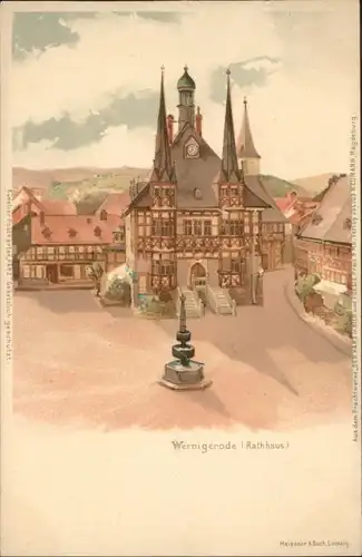 wx44661 Wernigerode Harz Rathaus Kategorie. Wernigerode Alte Ansichtskarten