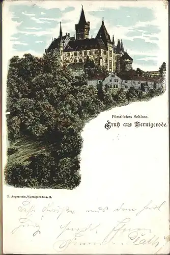 wx44801 Wernigerode Harz Schloss Kategorie. Wernigerode Alte Ansichtskarten