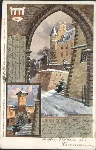 wx44802 Wernigerode Harz Schloss Kategorie. Wernigerode Alte Ansichtskarten