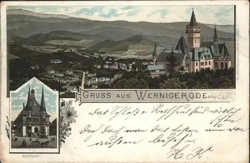 wx44963 Wernigerode Harz Rathaus Kategorie. Wernigerode Alte Ansichtskarten