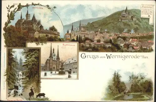 wx44964 Wernigerode Harz Schloss Rathaus  Kategorie. Wernigerode Alte Ansichtskarten