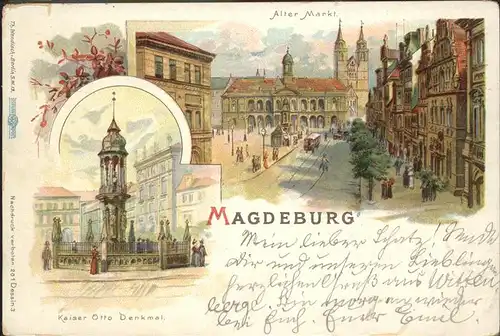 Magdeburg Markt Kaiser Otto Denkmal