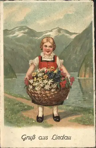 Lindau Bodensee Maedchen Blumen