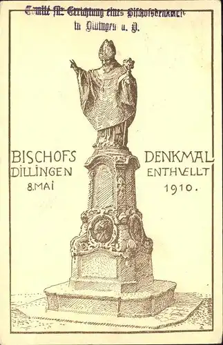 Dillingen Donau Bischofs Denkmal 