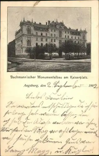 Augsburg Bachmannscher Monumentalbau Kaiserplatz