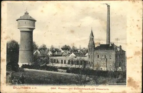 Dillingen Donau Elektrizitaetswerk Wasserturm