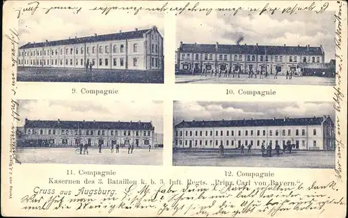 Augsburg [Stempelabschlag] Kasernen