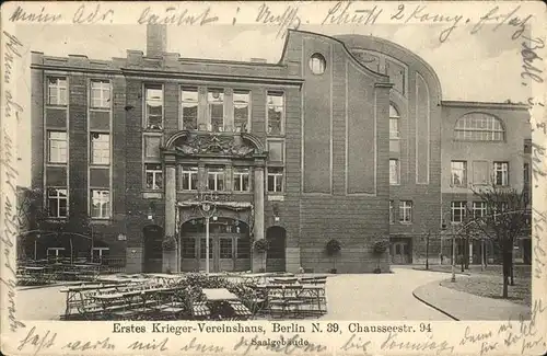 Berlin Erstes Krieger Vereinshaus 