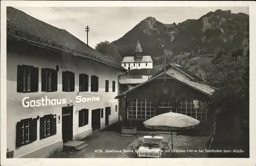 Sonthofen Oberallgaeu Gasthaus Sonne Gruenten