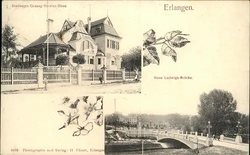 Erlangen Ludwigs Bruecke Studenten Gesangvereinshaus 