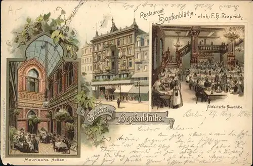 Berlin [Stempelabschlag] Restaurant Hopfenbluete Bierstube