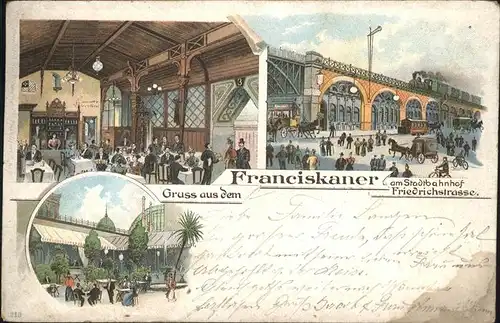 Berlin [Stempelabschlag] Stadtbahnhof Franciskaner Friedrichstrasse Kutsche 