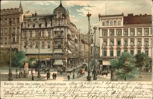 Berlin Unter den Linden Friedrichstrasse Kutsche 