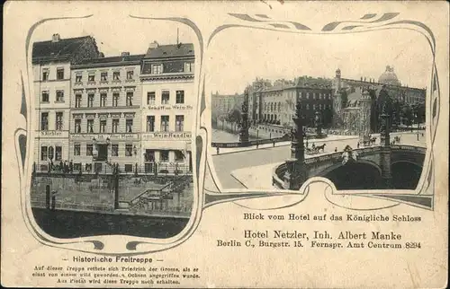 Berlin Schloss  Freitreppe Bruecke Kutsche 