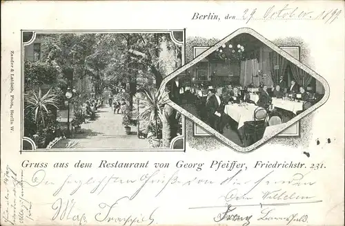 Berlin Restaurant  Georg Pfeiffer