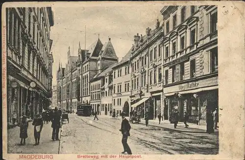 Magdeburg Breiteweg Hauptpost Strassenbahn 