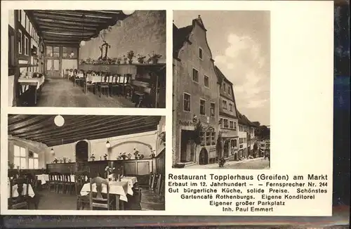 Rothenburg Restaurant Topplerhaus