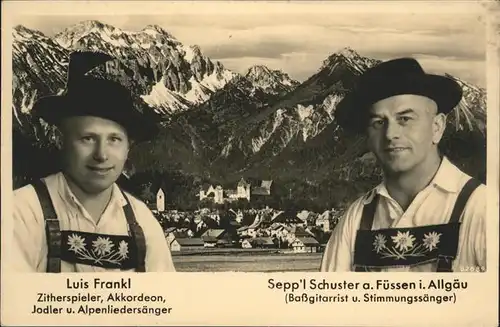 Fuessen Alpenliedersaenger Luis Frankl Seppl Schuster 