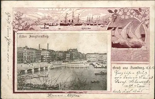 Hamburg Jungfernstieg Schiff 