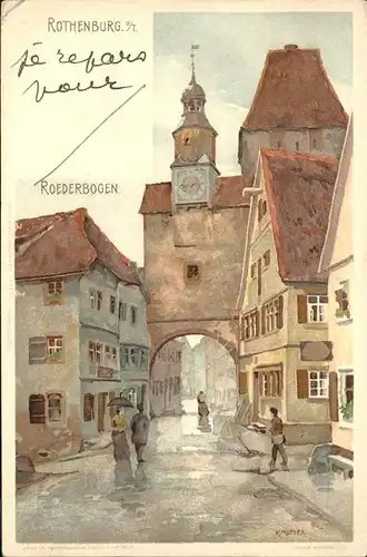 Rothenburg Tauber Roederbogen Kuenstler K Mutter