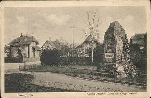 Essen Ruhr Kolonie Altenhof Krupp Denkmal 