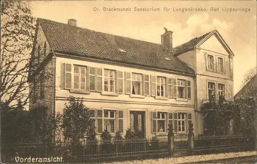 Bad Lippspringe Dr Brackmanns Sanatorium Lungenkranke 