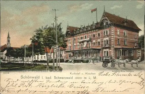 Schoenwald Schwarzwald Hotel Hirschen Kutsche 