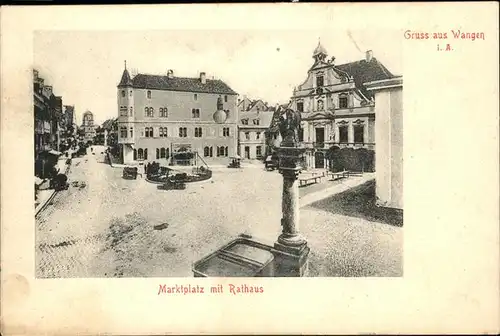 Wangen Allgaeu Marktplatz Rathaus 