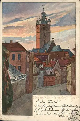 Darmstadt Kirche  Kuenstler Biese