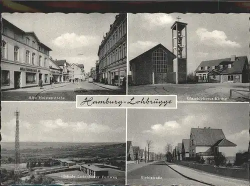 Hamburg Lohbruegge
Alte Holstenstrasse
Christophoruskirche
Riehlstrasse
Schule Ladenbekker Furtweg