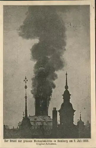 Hamburg Brand Michaeliskirche Turm 