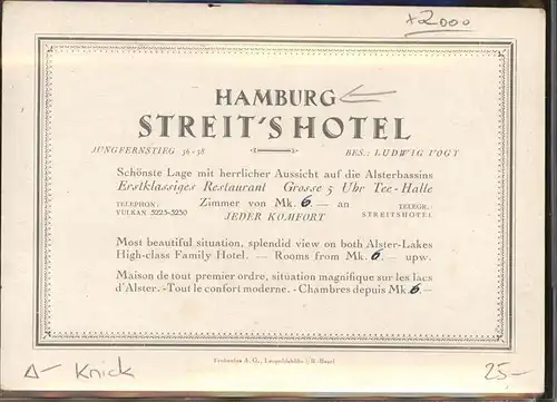 Hamburg Hotel Streit