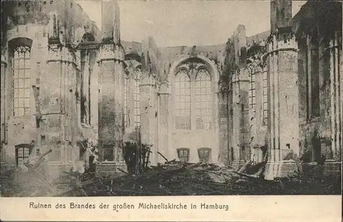 Hamburg Michaeliskirche Zerstoerung Brand