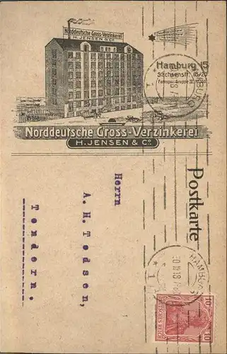 Hamburg Norddeutsche Gross-Verzinkerei H. Jensen & Co