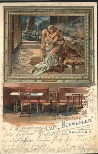 Hamburg Cafe Schwegler Wandgemaelde Die Walkuere