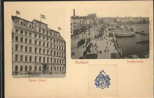 Hamburg Jungfernsieg Streits Hotel Strassenbahn