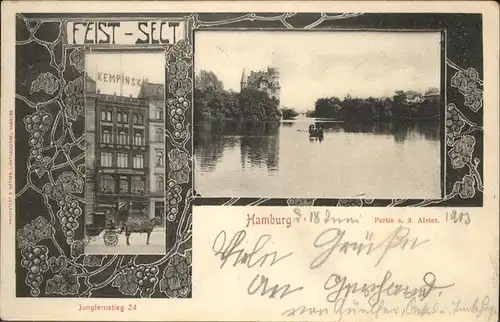 Hamburg Jungfernstieg Alster 