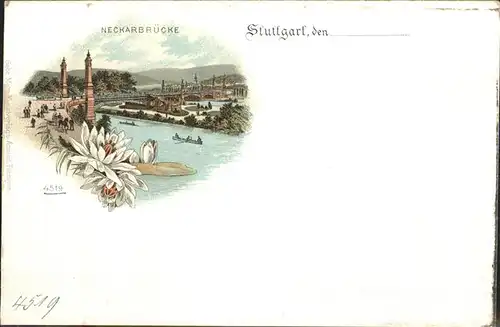 Stuttgart Neckarbruecke Kutsche Schiff 