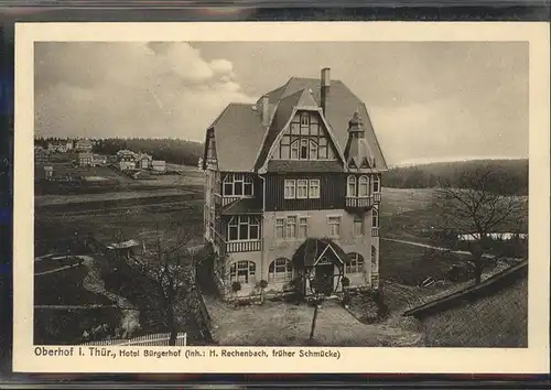 Oberhof Thueringen Hotel Buergerhof