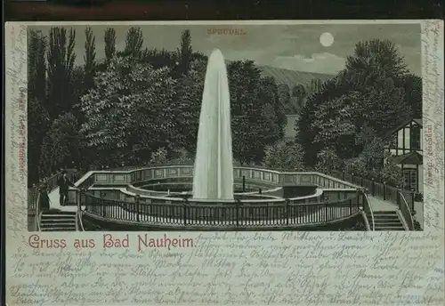 Bad Nauheim Sprudel bei Nacht