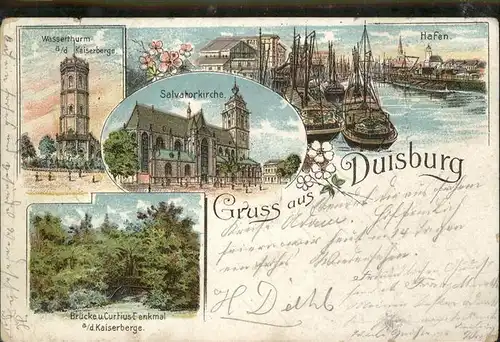 Duisburg Ruhr Hafen, Salavtorkirche, Kaiserberge, Wasserthurm / Duisburg /Duisburg Stadtkreis