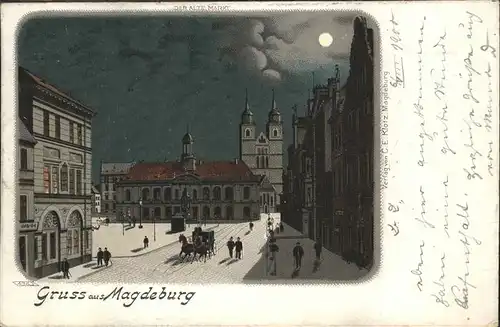 Magdeburg bei Nacht Dom