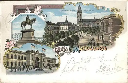 Magdeburg Kgl. Palais Augustastrasse Dom Hauptbanhof