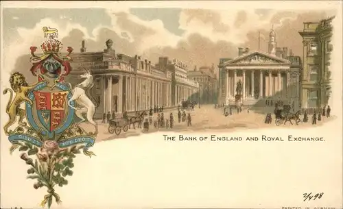 London Bank of England and Royal Exchange Kat. City of London