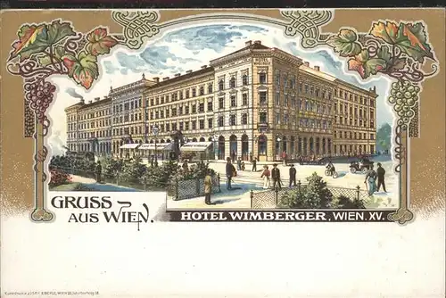 Wien Hotel Wimberger Kat. Wien