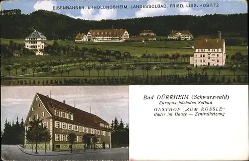 wx55430 Bad Duerrheim Gasthof Roessle Kategorie. Bad Duerrheim Alte Ansichtskarten