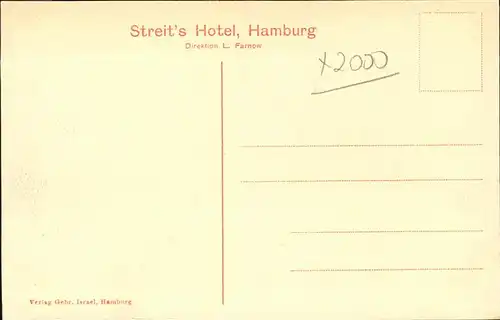 Hamburg Steits Hotel Kat. Hamburg